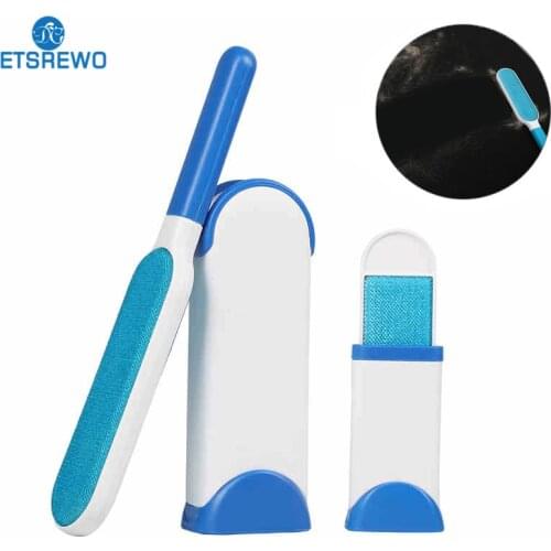 Pet Dog Cat Hair Brush Reusable Double-Sided Hair Removal Brush Portable Dust Removal Sofa Clothes Cleaning Flannel Brush