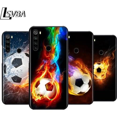 Fire Football Soccer Ball Silicone Phone Case For Xiaomi Redmi Note 9 9S Max 8T 8 7 6 5 Pro 5A 4X 4 Soft Black Cover