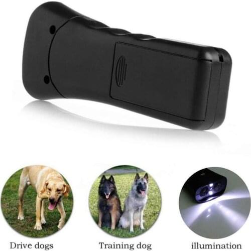 LED Ultrasonic Dog Training Repeller Anti-barking Trumpet Control Stopper Device B85C