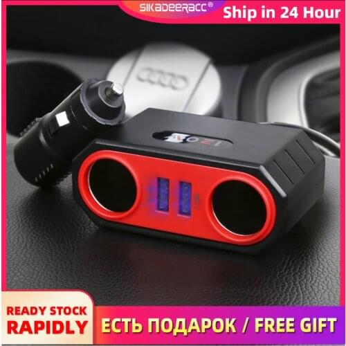 Smart Car Charger 3.1A Dual USB Cigarette Lighter For iPhone 11 Pro Xiaomi Tablet Universal Multifunction Adapter Accessories