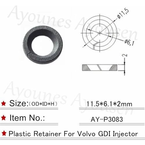 100Pieces PTFE Seal with Cut 11.5*6.1*2mm for PE01-13-250B GDI Fuel Injector Repair Kits (AY-P3083)