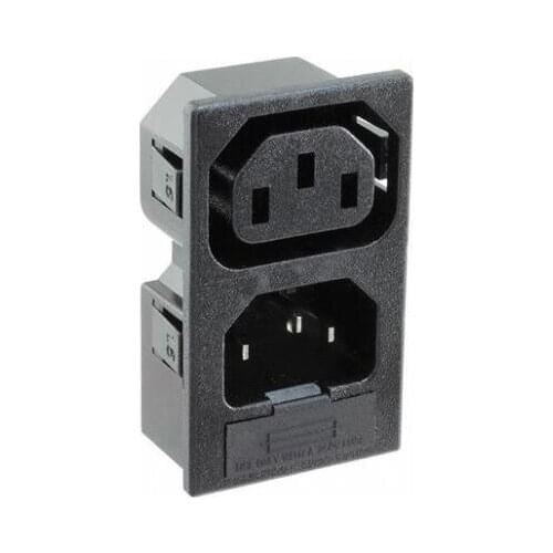 AC 250V 10A IEC 320 C13 C14 Inlet Panel Power Socket w Fuse Holder