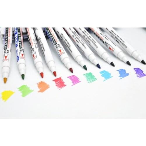 High Quality 10 Colors Erasable Whiteboard Marker Pen Non Toxic Sign Fine Nib Office School