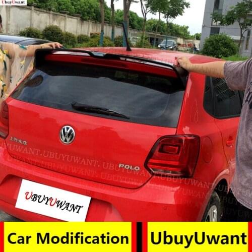 High Quality ABS SPOILER FOR Volkswagen Polo 2010-2016 Year SPOILER Primer Or DIY Color Car Rear Wing SPOILER FOR Polo