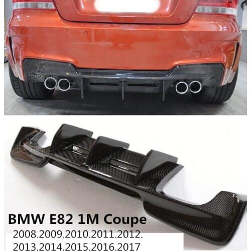 For BMW E82 1M Coupe 2008-2017 Carbon Fiber Rear Lip Spoiler Auto Bumper Diffuser High Quality Carbon Fiber Car Modification