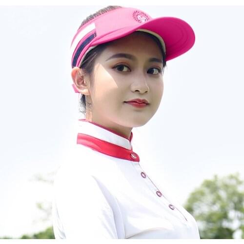PGM Women Cotton Golf Hat Empty Top Light Comfortable Adjustable Sport Anti-UV Cap Leisure Sports Sun Hat