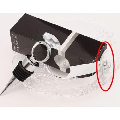 100pcs/lot home party wedding favors and gifts for guests Creative The diamond ring wine bottle stopper with Exquisite packaging