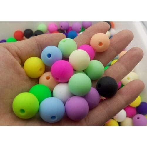 15mm Silicone Beads baby teething beads Round baby teething DIY Jewelry Beads BPA free food grade silicone 100pcs/lot