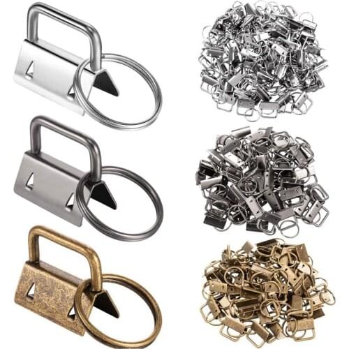 150 Pieces of Keychain Hardware 3 Colors Tail Clip with Accessories Keychain Keychain Hardware 1 .25Inch 32mm