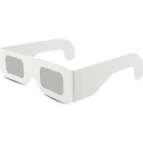 20pcs Pack Wholesale Paper 3D Chromadepth Glasses,White Cardboard Paper Chroma Depth 3d Glasses,Cardboard 3-D Glasses Paper