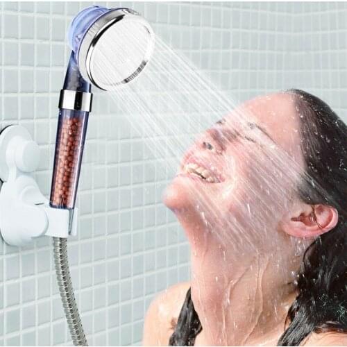 3 Mode Bath Shower Adjustable Jetting Shower Head High Pressure Saving water Bathroom Anion Filter Shower Nozzle