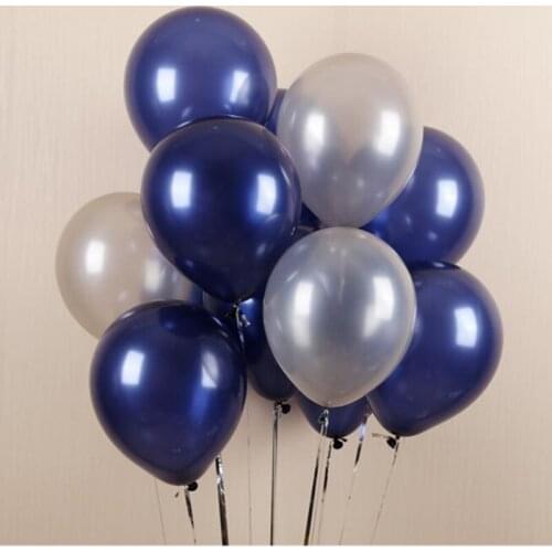 50pcs/lot Navy Blue Balloons Latex Dark Blue Kids Party Decor Pearl Balloons Birthday Baby Shower Bridal Shower Party Supplies