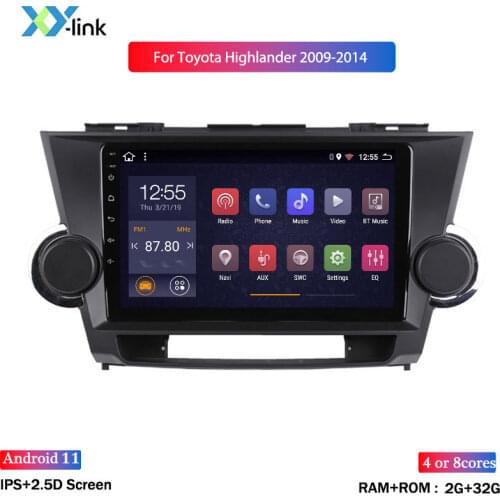 Car radio 9 inch screen Android 8.1 multimedia vibeo player for Toyota highlander 2009-2014 gps navigation system 2 din no dvd