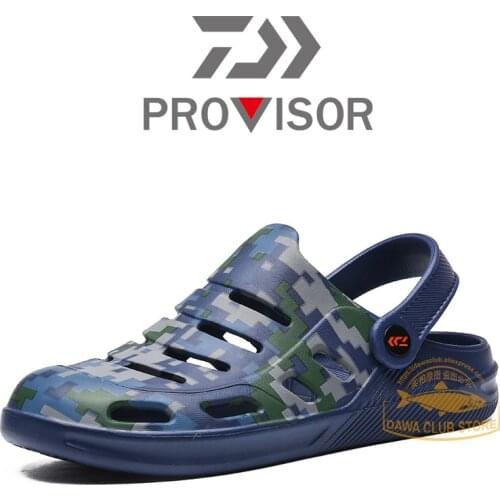 2021 Daiwa Fishing Shoes Outdoor Couple Camouflage Beach Slippers Hollow Soft Bottom Sandals Summer Fishing Shoes