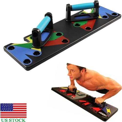 Fast Delivery 9 in 1 Body Building Push Up Rack Board System Fitness Workout Gym Push Up Stand Muscle Training Exercise Tool