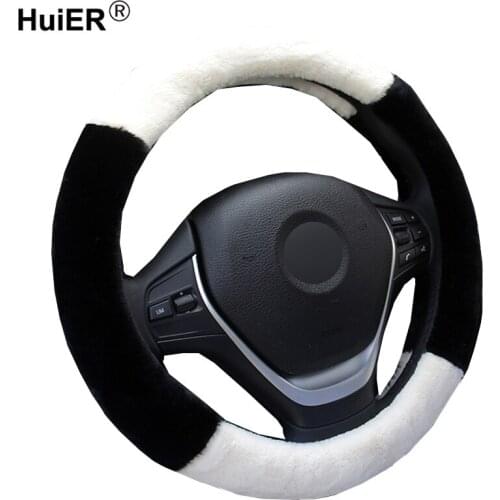 Car Steering Wheel Cover 8 Colors Winter Fashion Soft Warm Autumn Funda Volante Universal Braid on the Steering-wheel Automobile