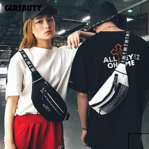 Waist Bag 2019 Fanny Pack Harajuku Style Womens Belt Bag Hip-Hop Fashion Bum Bag Men Sling Chest Bag for Travel Dailylife
