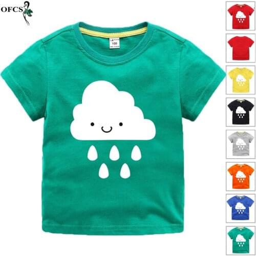 Boys Girls Cartoon T-shirts Kids Cartoon Print T Shirt For Children Summer Short Sleeve T-shirt Cotton Soft Outfit Tops Clothing