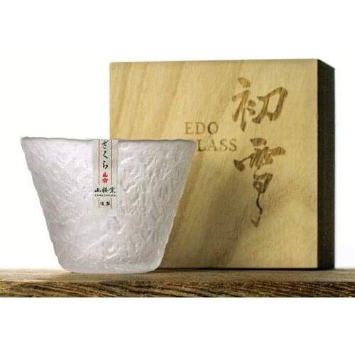 Japanese Style Handmade Hazy Snow Crystal Brandy Snifters Whiskey Shot Glass Hammer Wine Glasses Cup Whisky Tumbler Sake Bowl