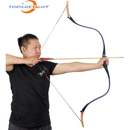 Hunting Recurve Bow Traditional Hunting Wooden Bow Outdoor Shooting Practice Bow 25-40lbs