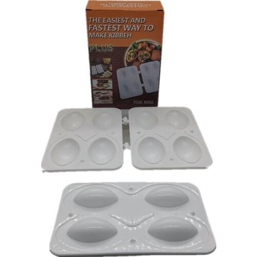 4Holes Manual Kibbeh Mold Express 2021 New Meatball Maker Meatloaf Press Minced Meat Processor Cake Desserts Pie Kitchen Tools