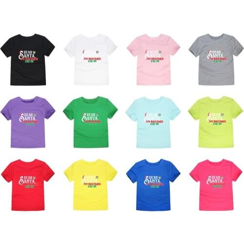 2021 Christmas T Shirts For Boys Girls Cotton Short Sleeve Santa Gifts Tees Children Clothing Baby Clothes Kids Tops