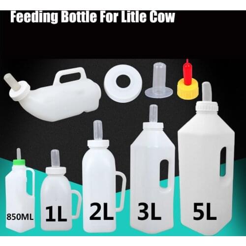 Silicone Thicken 1L/2L/2.5L/3L/5L Calf Milk Bottle Small Milk Jug Goat Milk Pacifier Veterinary Little Cow Feeding Equipment