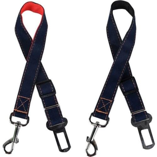 Pet Dog Denim Car Safety Rope Adjustable Pet Dog Cat Car Seat Belt Safety Leads Vehicle Seatbelt Harness 2021 New