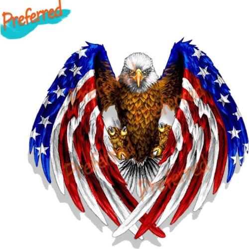 Usa Bald Eagle USA American Flag Decal Motocross Racing Laptop Helmet Trunk Wall Vinyl Car Sticker Die Cutting