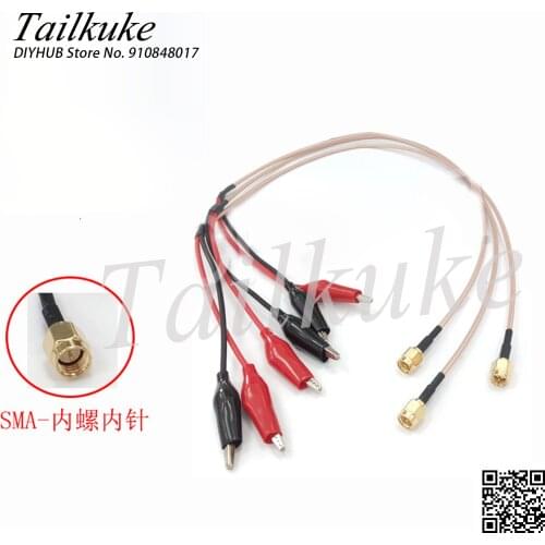 Alligator Head 1 / 2 Test Line SMA Male to Alligator Clip Connector SMA Alligator Head Rg316 Coaxial Line