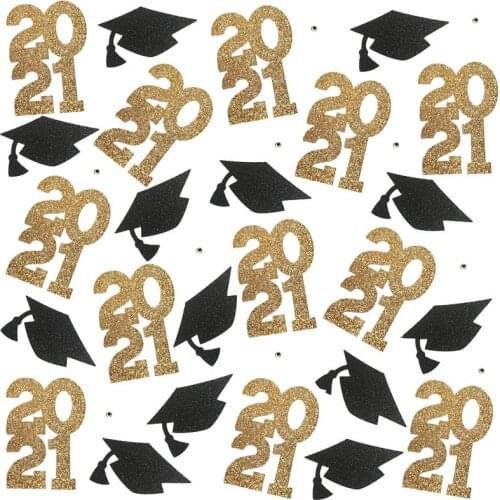 2021 Golden glitter confetti party gift graduation party desktop decoration