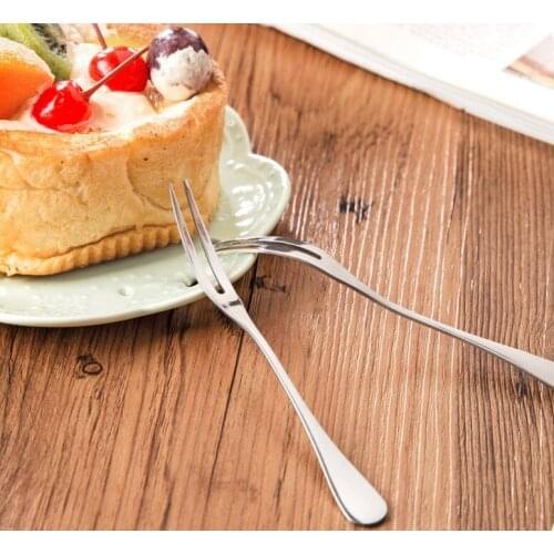 Stainless Steel Fruit Fork Cutlery Dessert Fruit Forks For Restaurant Cafeteria Home Party Dessert