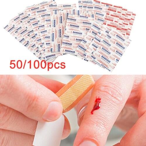 Band-Aids Waterproof Breathable Cushion Adhesive Plaster Wound Hemostasis Sticker Band First Aid Bandage Medical Gauze