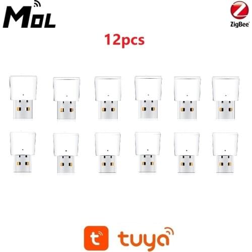 Wit House Tuya 12pcs Zigbee Signal Repeater USB Zigbee Hub Signal Expand 20-30M Smart Home Automation Module