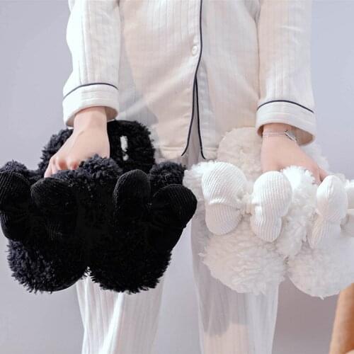 Women Indoor Slippers Warm Plush Home Slipper Anti Slip Autumn Winter Shoes Woman House Floor Soft