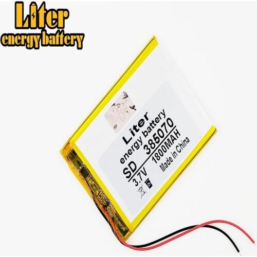 385070 3.7V 1800MAH 355070 Polymer lithium ion / Li-ion battery for TOY,POWER BANK,GPS,mp3,mp4,cell phone,speaker