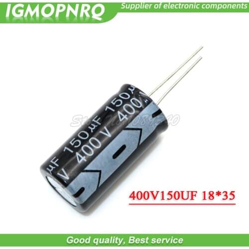 5PCS 400v150uf 150uf400v 18*35MM 400v 150uf 18x35 Electro Electrolytic capacitor 400V150UF