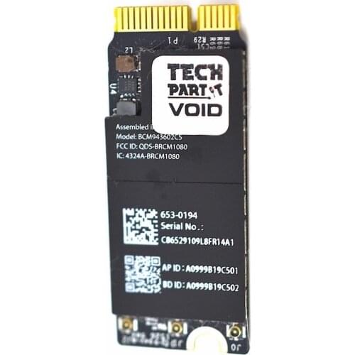 5Pcs/lot Wifi Wireless Bluetooth Airport Card BCM943602CS For Macbook Pro Retina 15" A1398/13" A1425 A1502 2015