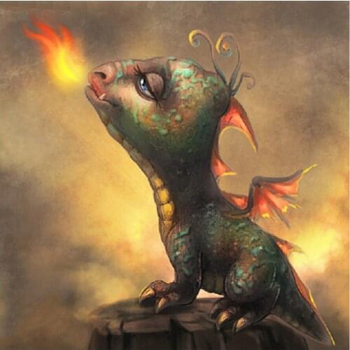 Diamond Painting Round Full Drill Cartoon Animal Nouveaute DIY Mosaic Embroidery 5D Cross Stitch