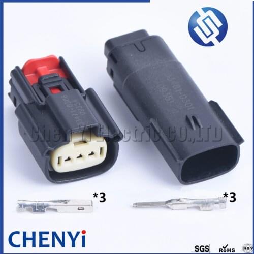 1 set 3 pin female male 33471-0306 Automotive Steering Wheel Booster Pump Plug Electrical Cable Socket 33471-0301 33481-0301