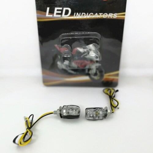 Fuleem 2PCS Left And Right Mini Amber LED Motorcycle Driving Passing Turn Signal Spot Fog Lights Parts 12V