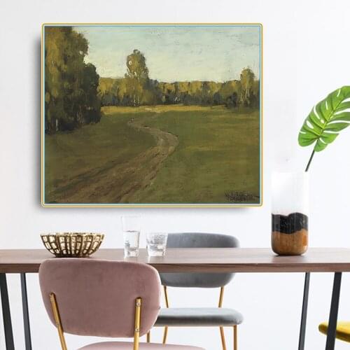 Citon Levitan Isaak Iliich《Summer Landscape》Canvas Oil Painting Artwork Picture Modern Wall Decor Home Living room Decoration