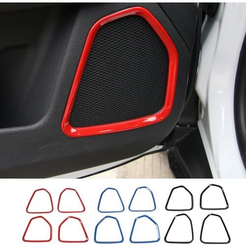 Kit for Jeep Compass 2017-2021 ABS Car Door Speaker Decorative Ring Trim Cover Interior Accessories