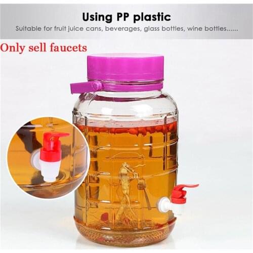 Red Glass Wine Beer Drink Bottle Plastic Faucet Beer Brewing Tool Kitchen Bar Accessories