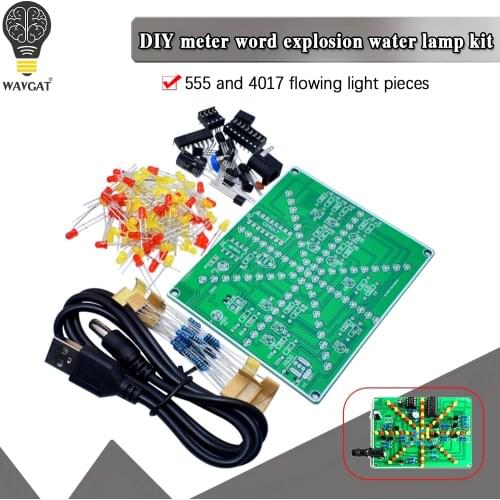 Fireworks red yellow Double Color Flashing Lights DIY Kit Strobe NE555 + CD4017 Electronic Practice Learning Kits Suite Parts