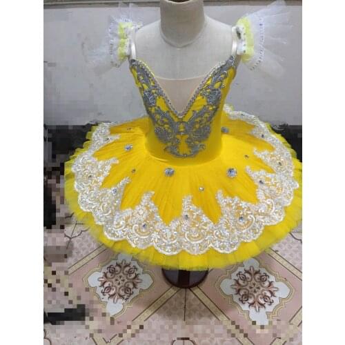 2020 new Adult Professional Ballet Tutus yellow Ballet Dance Cotumes Adult Costume Tutu Dance Leotard Girls Ballet Dress Women