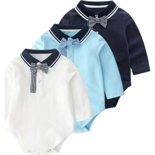 New 2021 Baby Boys Girl Gentleman Rompers Kids Spring Autumn Boy Girl Rompers Baby Boy Girl Newborn Rompers Clothes