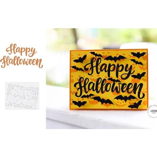 Happy Halloween Stamps Stencil DIY Scrapbooking Paper Handmade Album Stamp Die Sheets Greeting Card Handmade New for 2021 Arrive