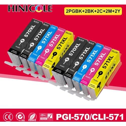 Compatible For Canon PGI-570 CLI-571 Ink Cartridge For Pixma MG6850 MG6851 MG6852 MG6853 MG5750 MG5751 MG5752 MG5753 Printer