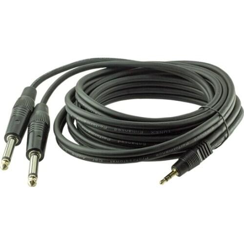 THERE 3.5 MM STEREO E/2 X6.3MM MONO MALE CABLE 3 METRE